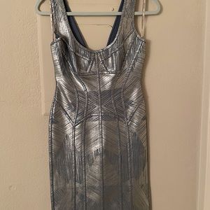 Herve Leger sleeveless bandage dress